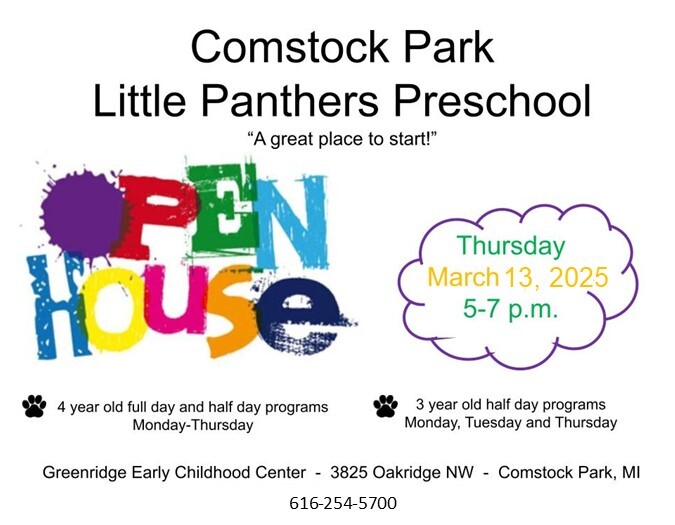 General Little Panthers Preschool information with phone number.